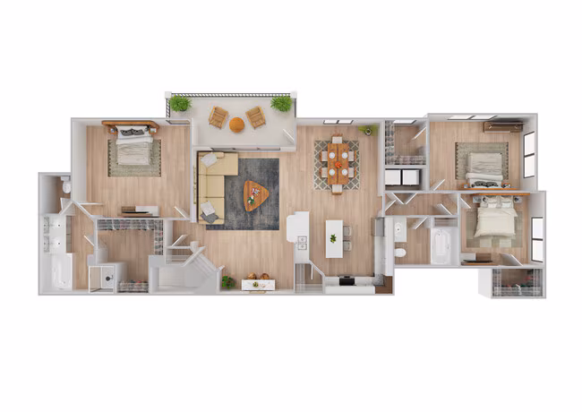 4 Beds • 3 Bath 1407 floor plan